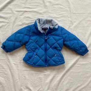 Lands End Down Puffer Jacket Girls 2T Kids Vibrant Blue